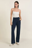 Soft Jersey Straight-Leg Mid-Rise Pant *REG